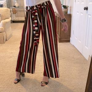 Wide Leg Striped Palazzo Pants